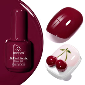beetles Burgundy Red Gel Nail Polish 15ML front view