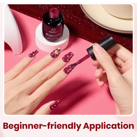 beetles Burgundy Red Gel Nail Polish packaging