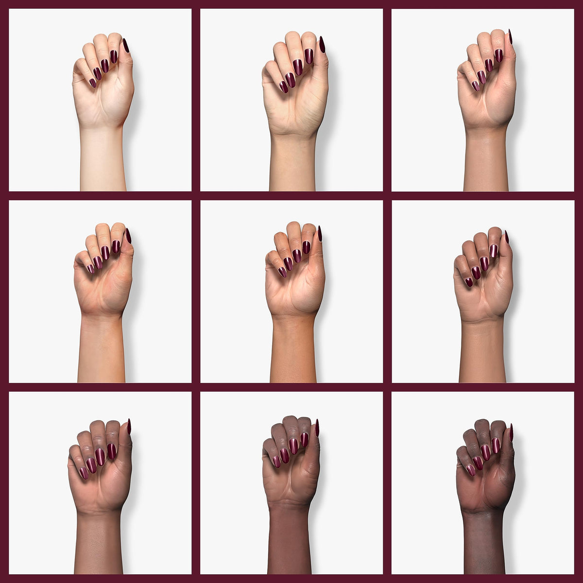 beetles Burgundy Red Gel Nail Polish with LED lamp