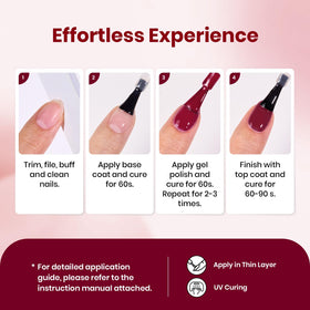 beetles Burgundy Red Gel Nail Polish with nail art tools