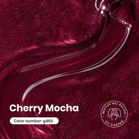 beetles Burgundy Shimmer Gel Polish 15ml with brush