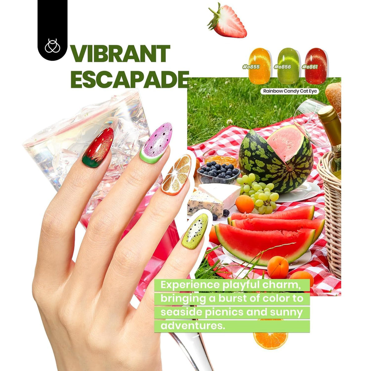 beetles Cat Eye Gel Nail Polish application with magnet