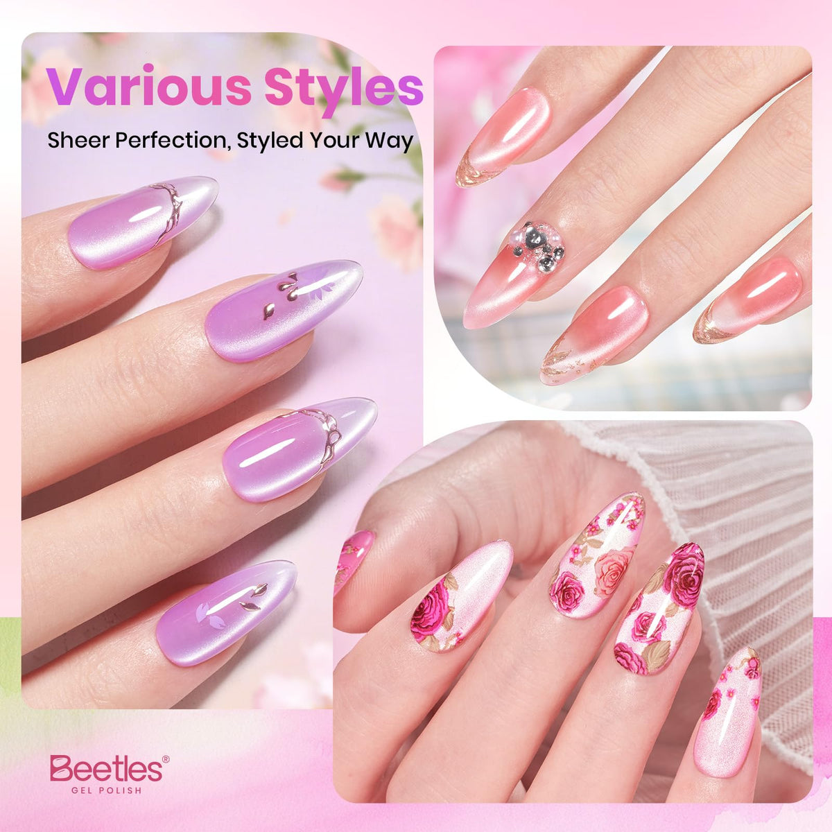 beetles Cat Eye Gel Nail Polish in elegant packaging