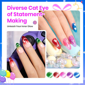 beetles Cat Eye Gel Nail Polish in green shade