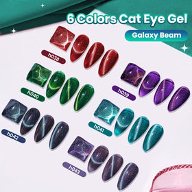 beetles Cat Eye Gel Nail Polish in red shade close-up
