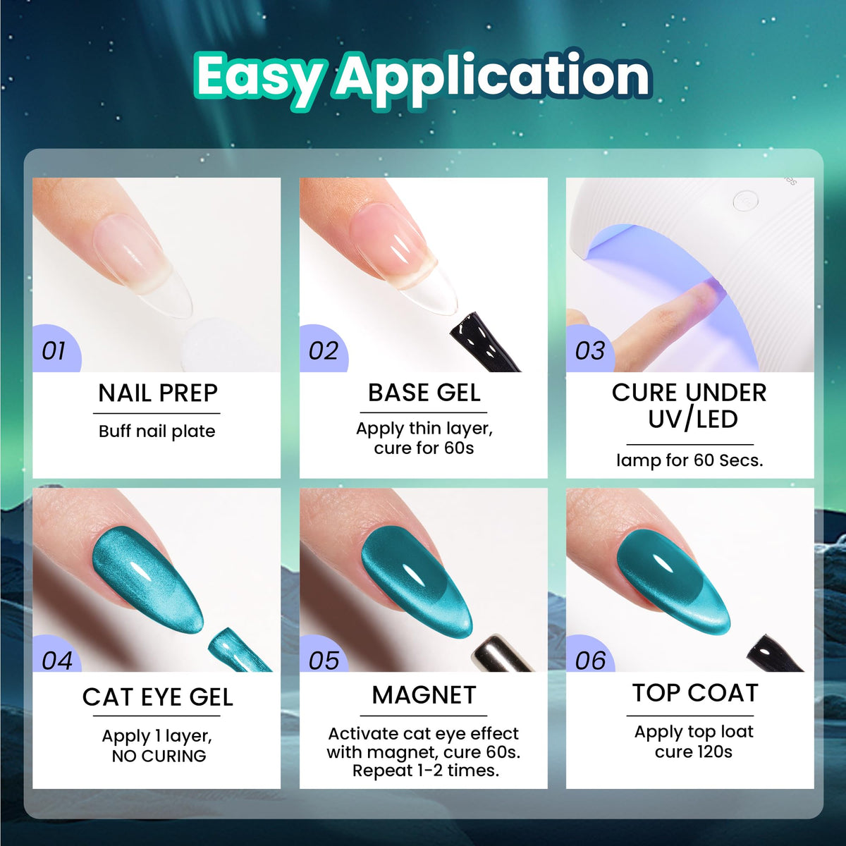 beetles Cat Eye Gel Nail Polish magnetic tool for cat eye effect