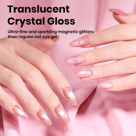 beetles Cat Eye Gel Nail Polish rose pink shade