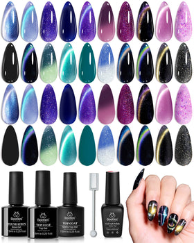 beetles Cat Eye Gel Nail Polish Set 20 colors front view