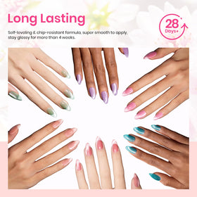 beetles Cat Eye Gel Nail Polish Set on a vanity table