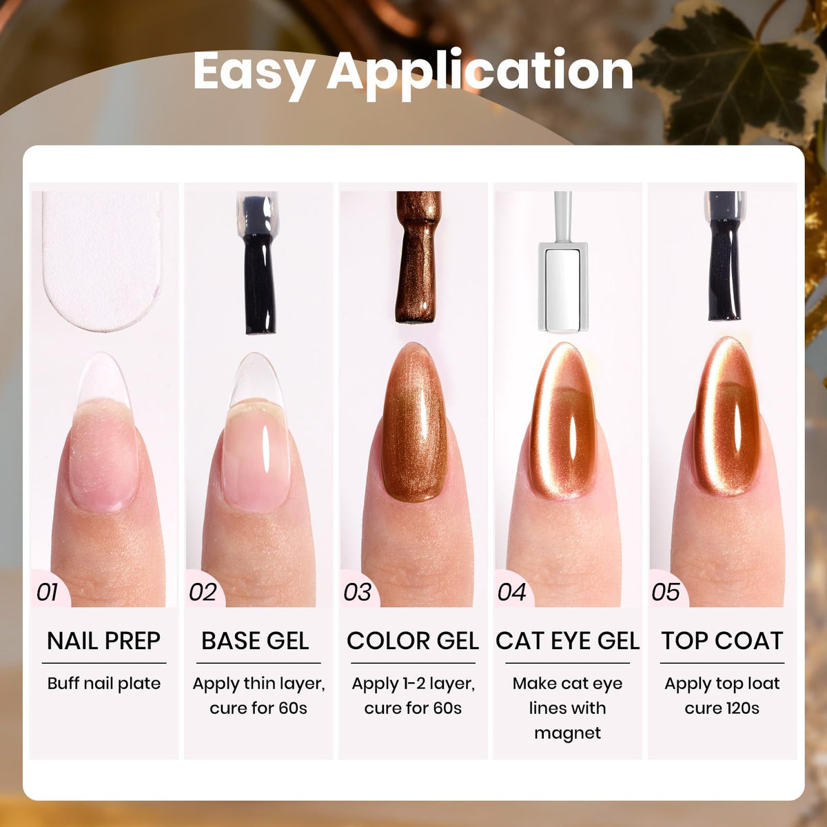beetles Cat Eye Gel Nail Polish Set packaging