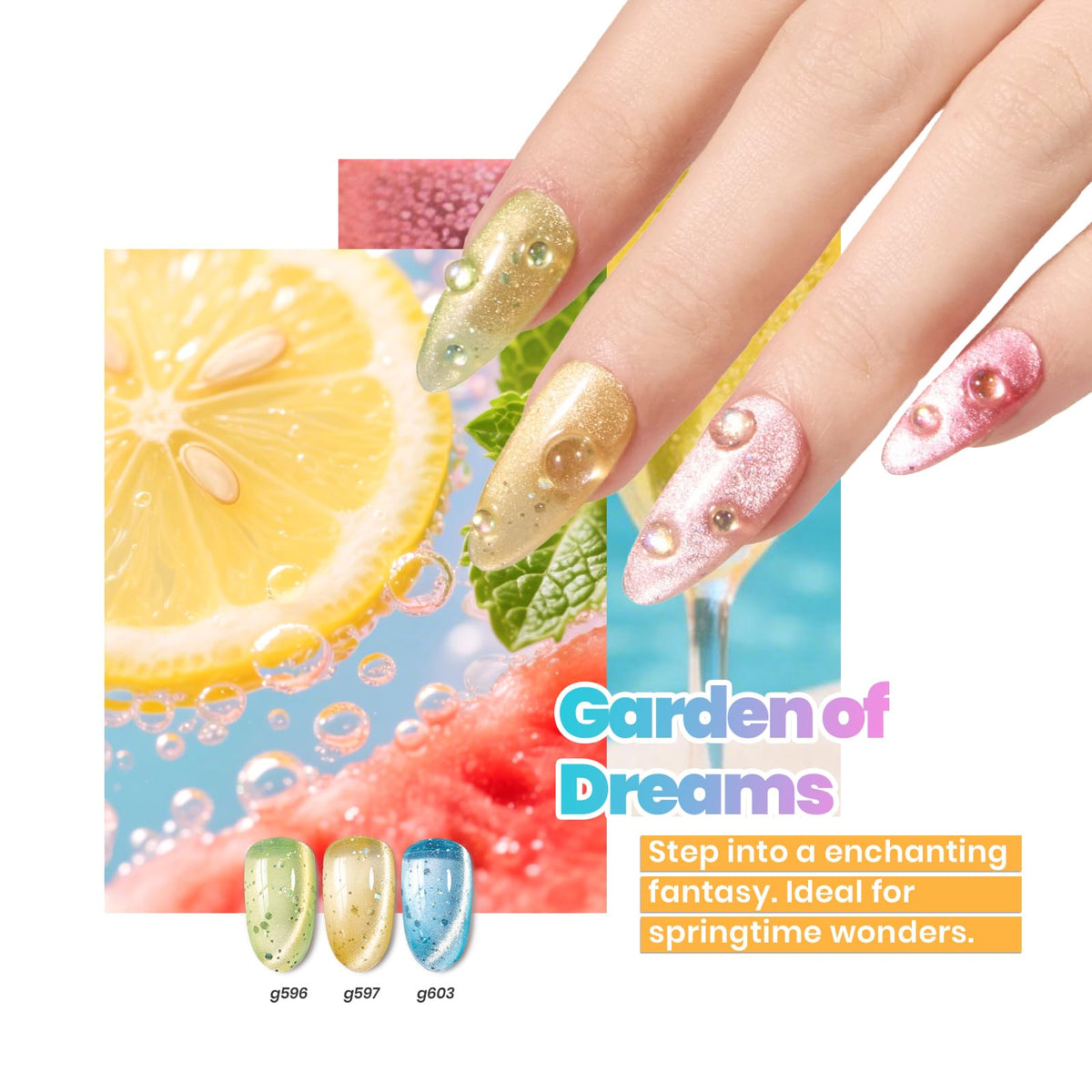beetles Cat Eye Gel Nail Polish Set packaging with vibrant colours