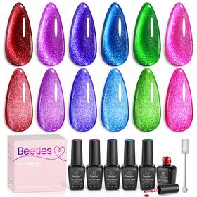 beetles Cat Eye Gel Nail Polish Set with 6 vibrant colours