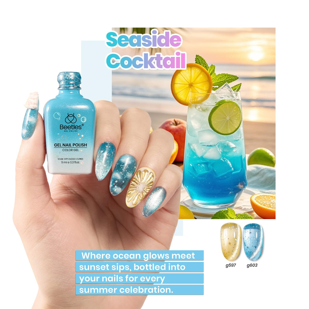 beetles Cat Eye Gel Nail Polish Set with magnet for nail art