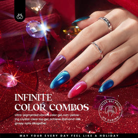 beetles Cat Eye Gel Nail Polish showing light-reflective effects