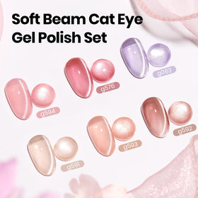 beetles Cat Eye Gel Nail Polish soft pink shade