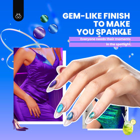 beetles Cat Eye Gel Nail Polish with included magnet
