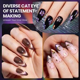 beetles Cat Eye Gel Polish 6 colours with glossy finish