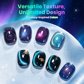 beetles Cat Eye Gel Polish application on nails
