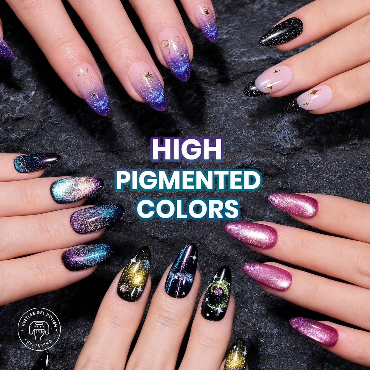 beetles Cat Eye Gel Polish application process