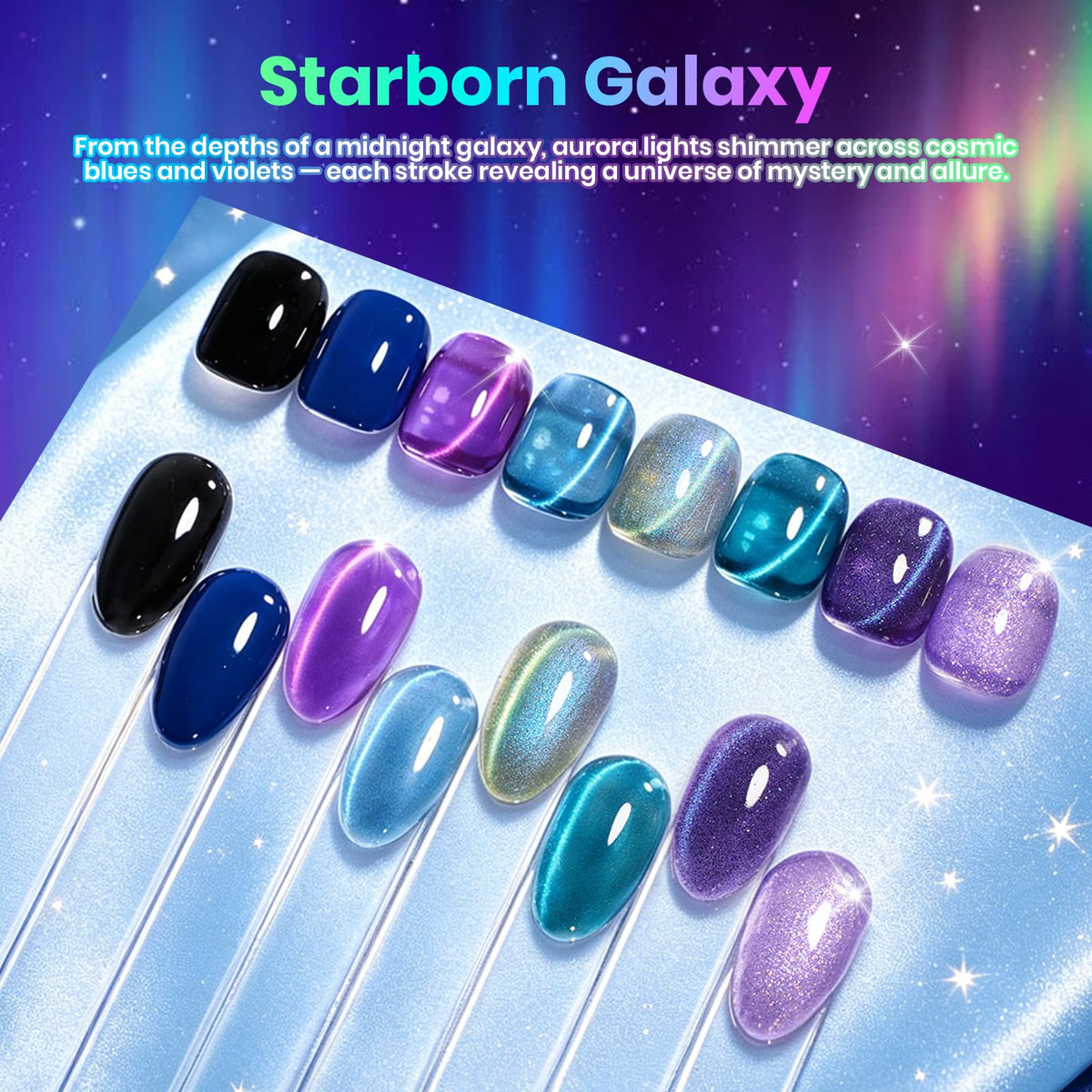 beetles Cat Eye Gel Polish close-up of magnetic colours