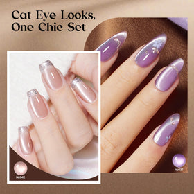 beetles Cat Eye Gel Polish curing under UV lamp