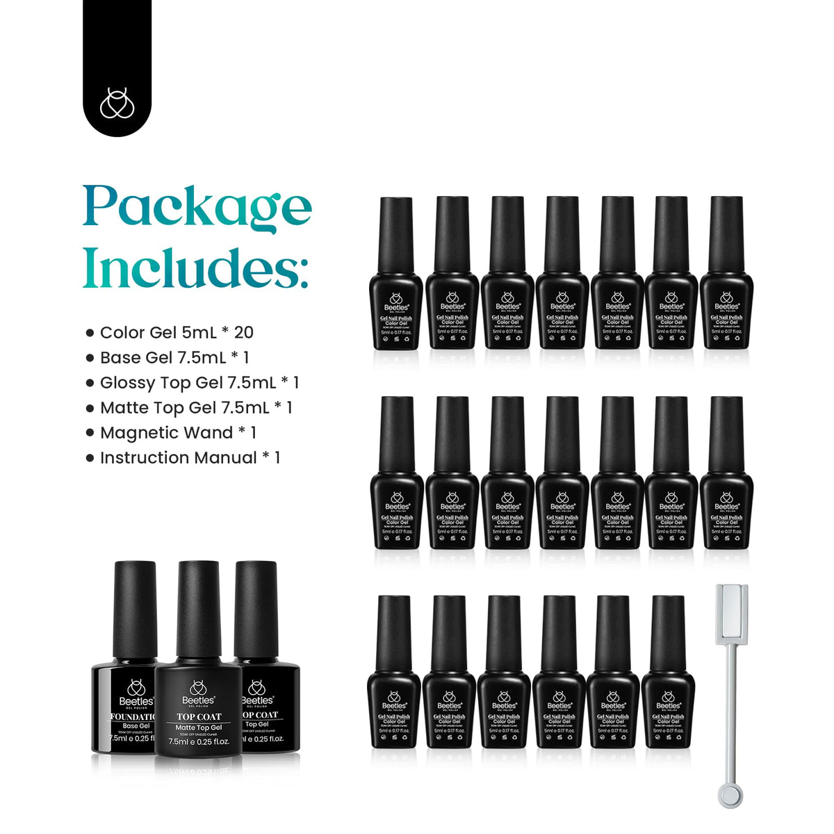 beetles Cat Eye Gel Polish Set packaging display