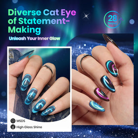 beetles Cat Eye Gel Polish Set with cat eye magnet