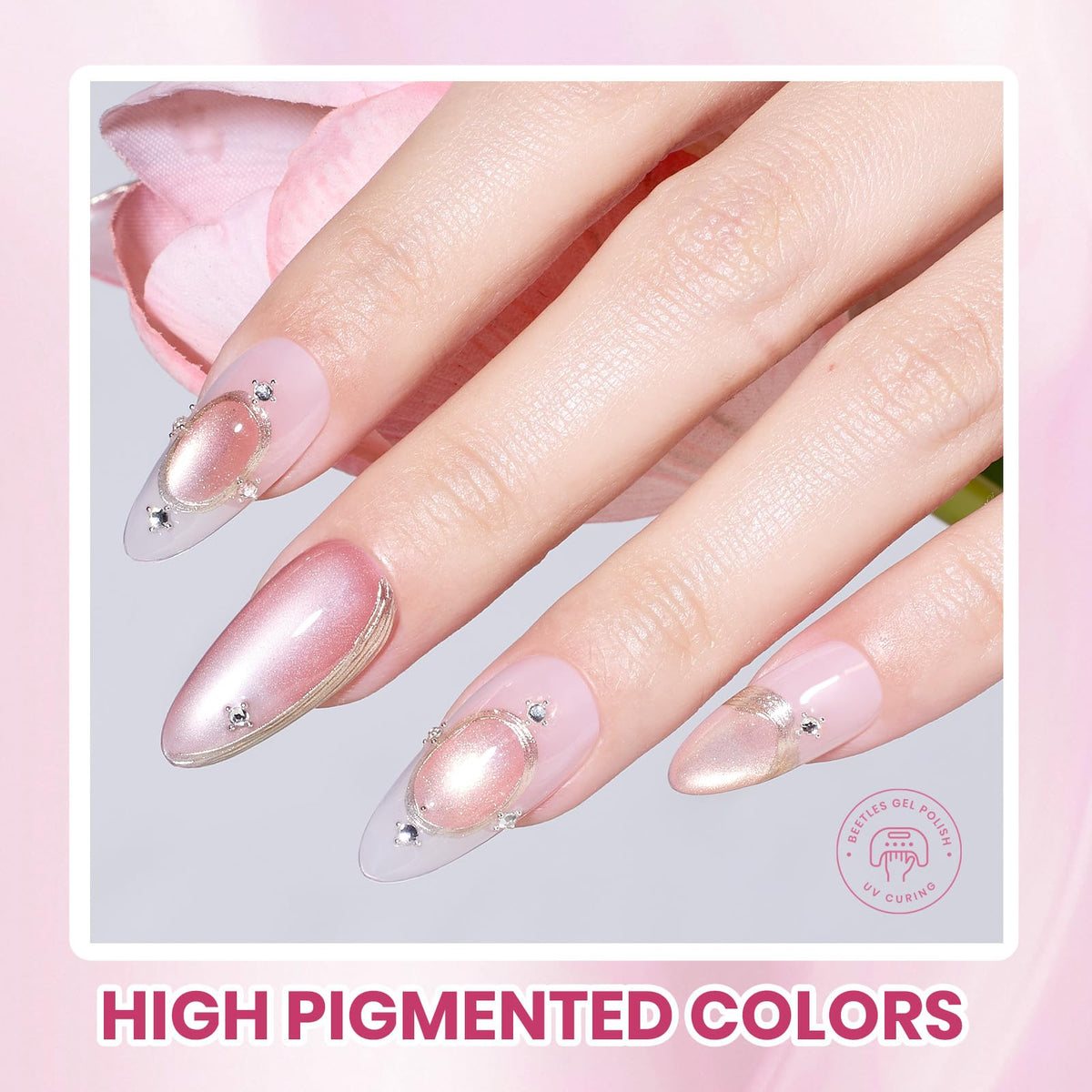 Beetles Cat Eye gel polish with nail magnet for shimmer effect