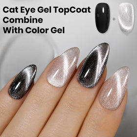 beetles Cat Eye Gel Top Coat application on nails