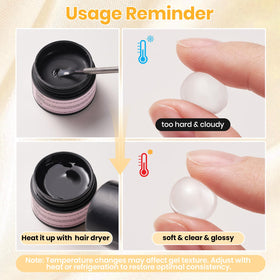 beetles Clear 3D Solid Builder Nail Gel mold with finished nail art