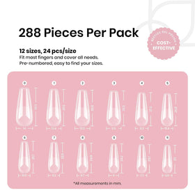 beetles Coffin Long Gel Nail Tips in packaging