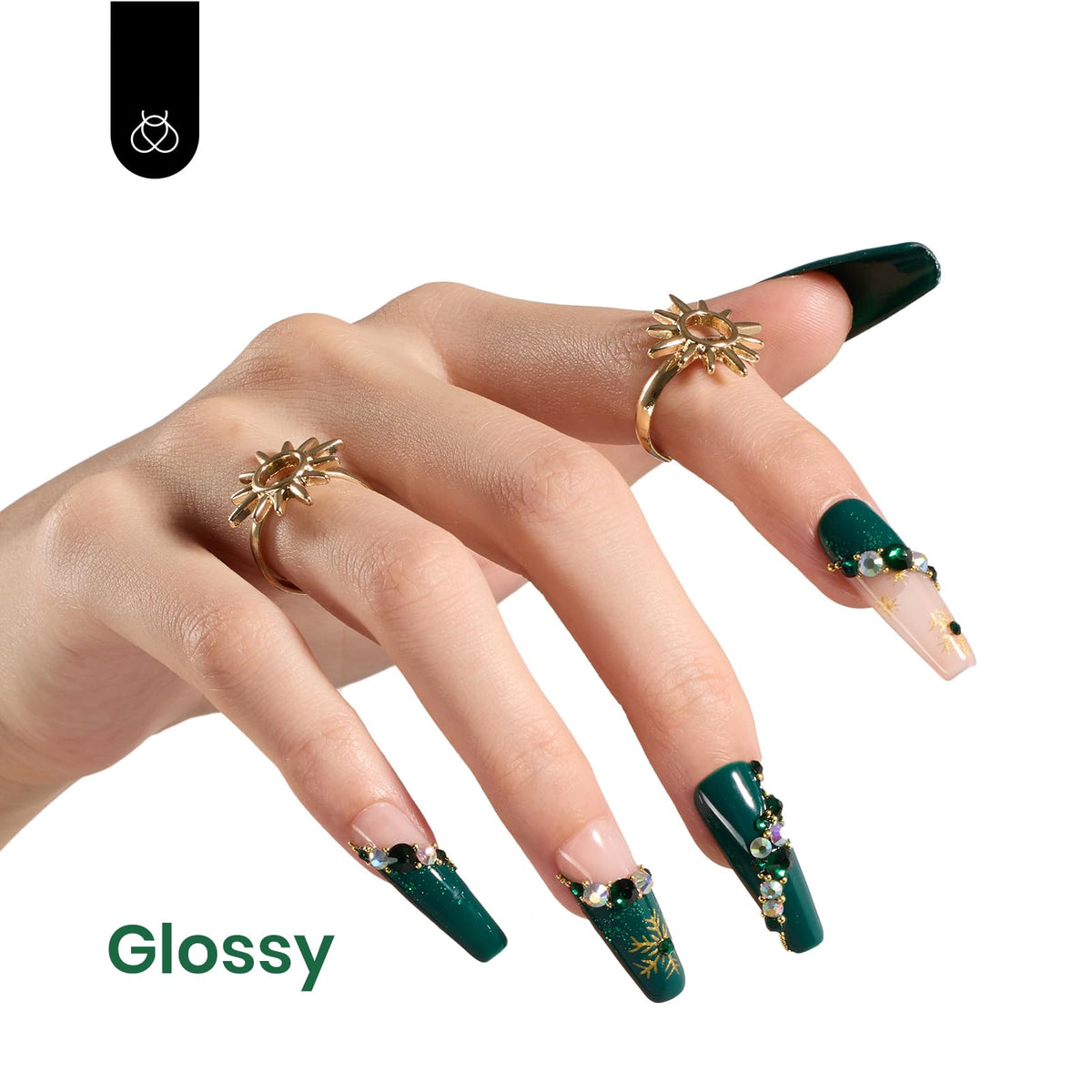 Beetles Dark Rainforest Green Gel Nail Polish bottle side view
