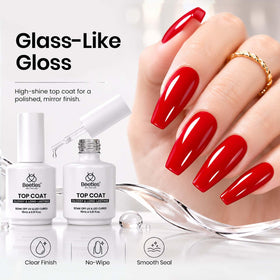 beetles Extra Glossy No Wipe Gel Top Coat 15 ml back view