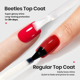 beetles Extra Glossy No Wipe Gel Top Coat 15 ml side view