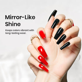 beetles Extra Glossy No Wipe Gel Top Coat in use at a nail salon