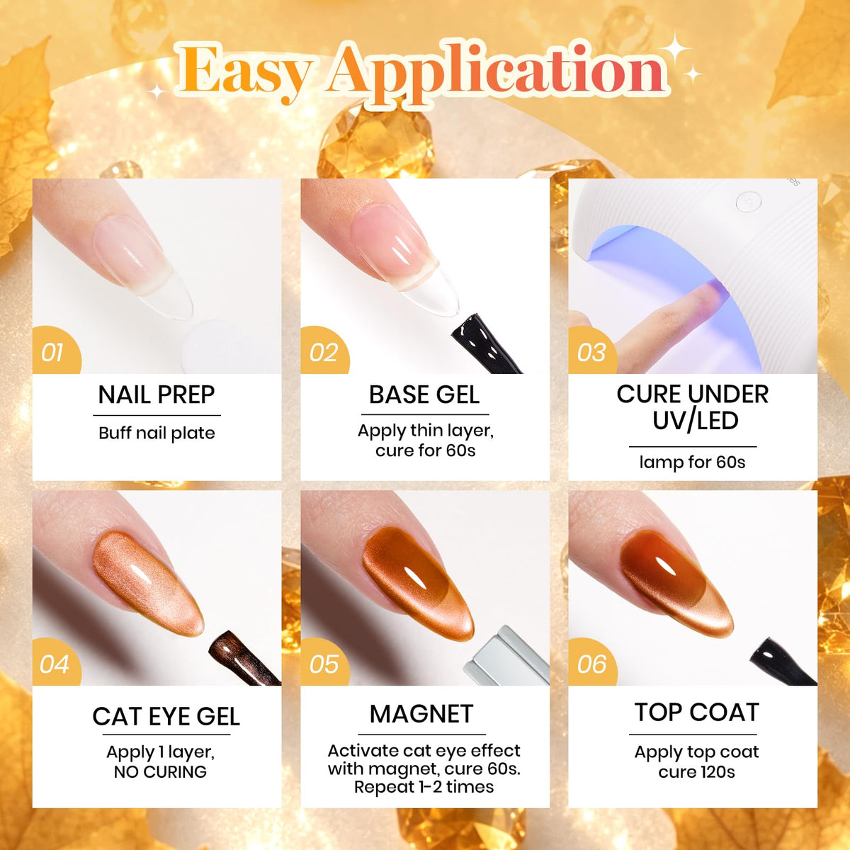 Beetles Fall Cat Eye Gel Polish Set packaging