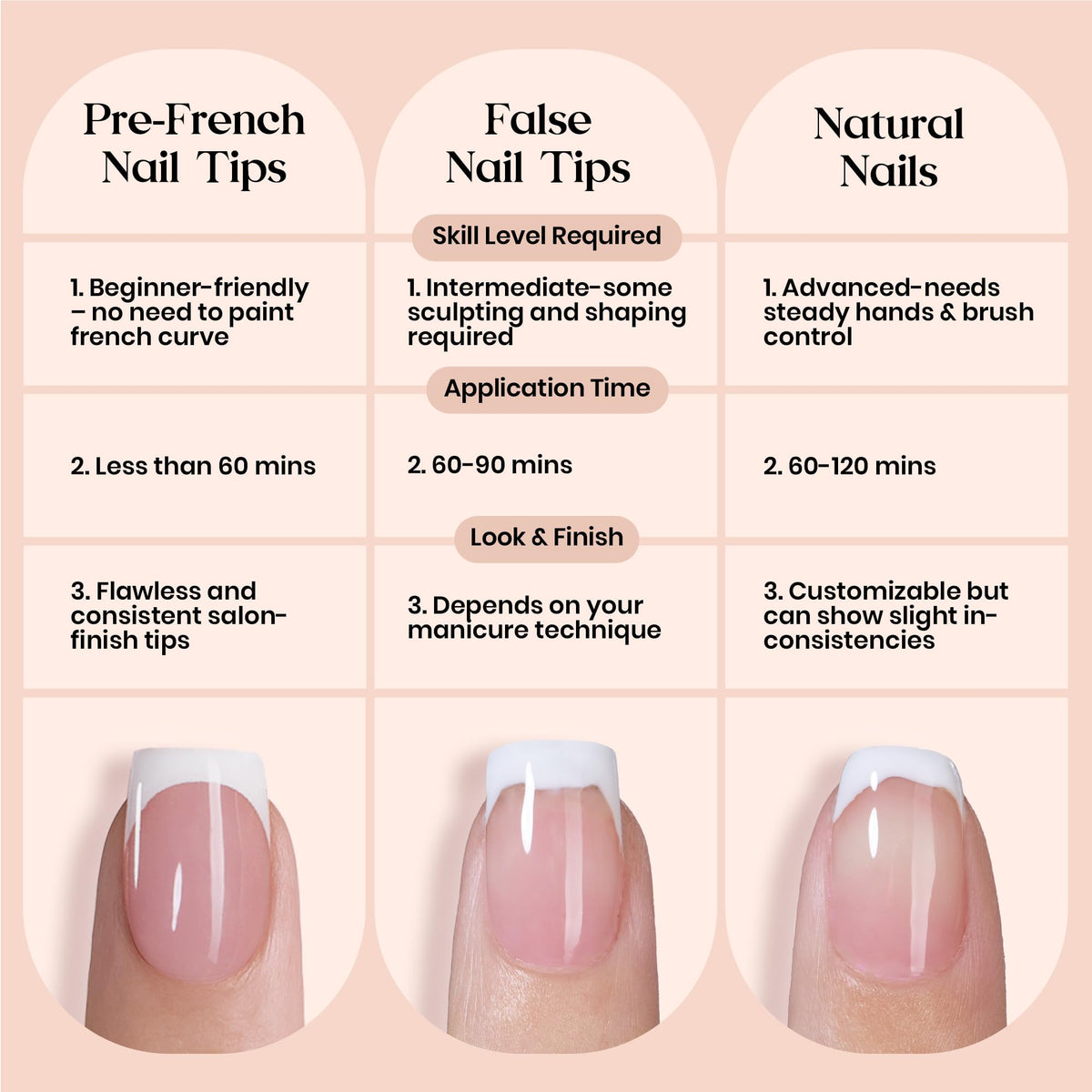 beetles French Tip Press On Nails in a lifestyle setting