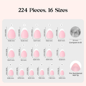 beetles French Tip Press On Nails in packaging