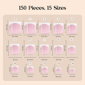 beetles French Tip Toenails glossy pink close-up