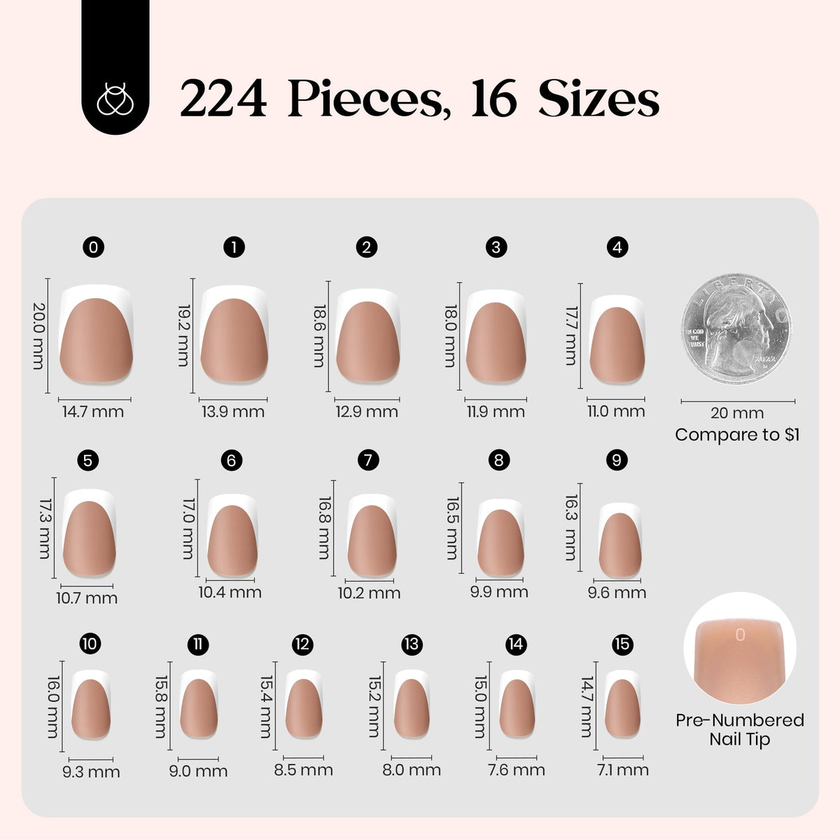 beetles French Tips Press On Nails close-up of design