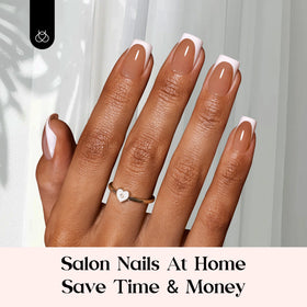 beetles French Tips Press On Nails in packaging