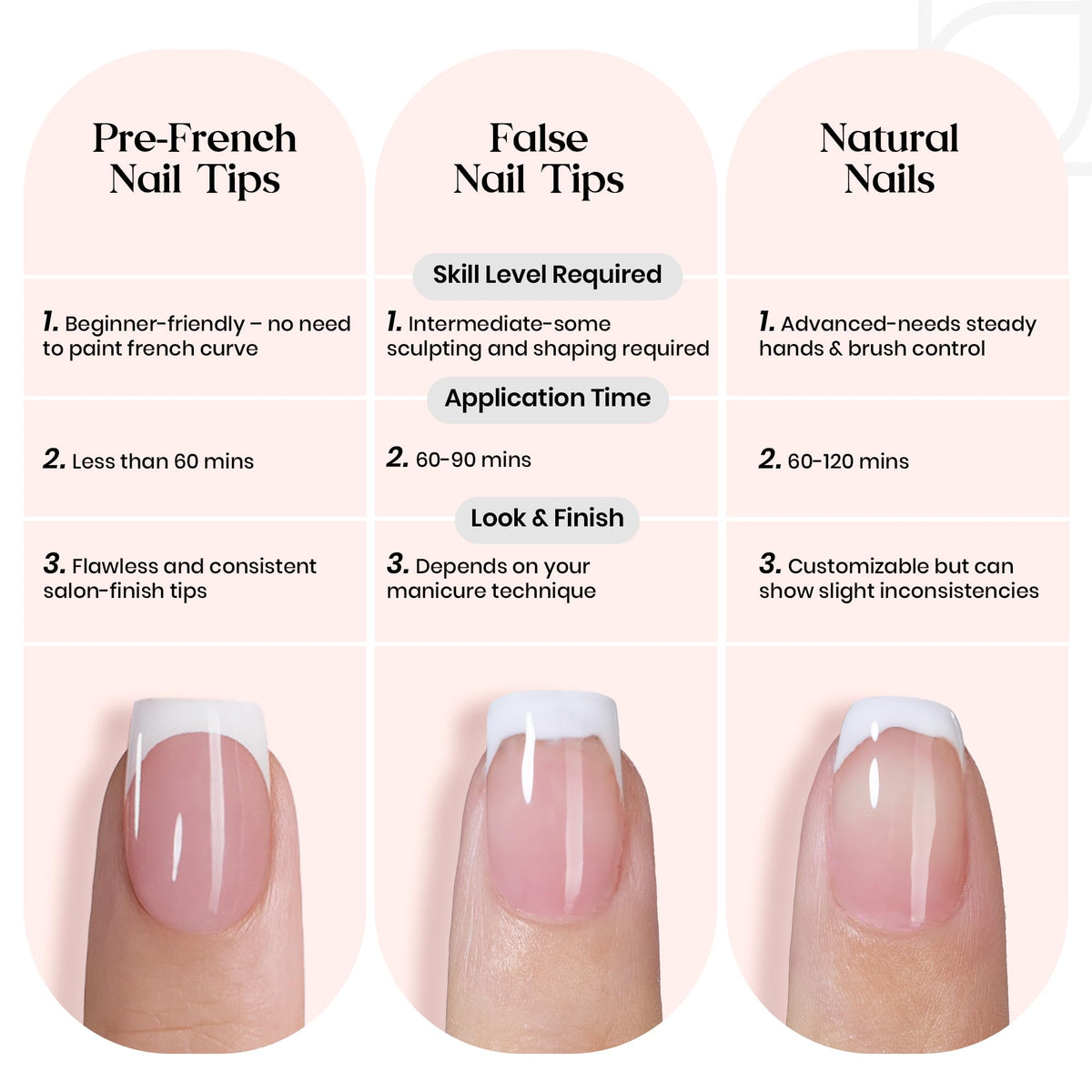 beetles French Tips Press On Nails on hands