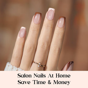 beetles Full French Tip Press On Nails 224 Pcs in various shades