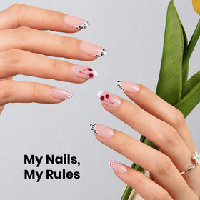 beetles Gel Almond Nail Tips Short 640pcs application example