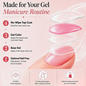 Beetles Gel Base and Top Coat Set with nail art accessories
