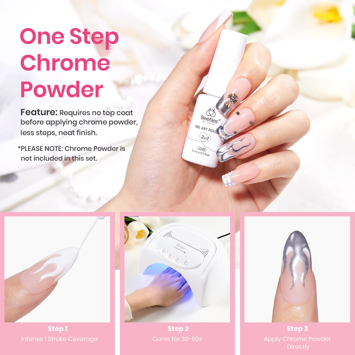 beetles Gel Liner Nail Polish application on nails