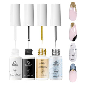 beetles Gel Liner Nail Polish Set 4 Pcs in packaging