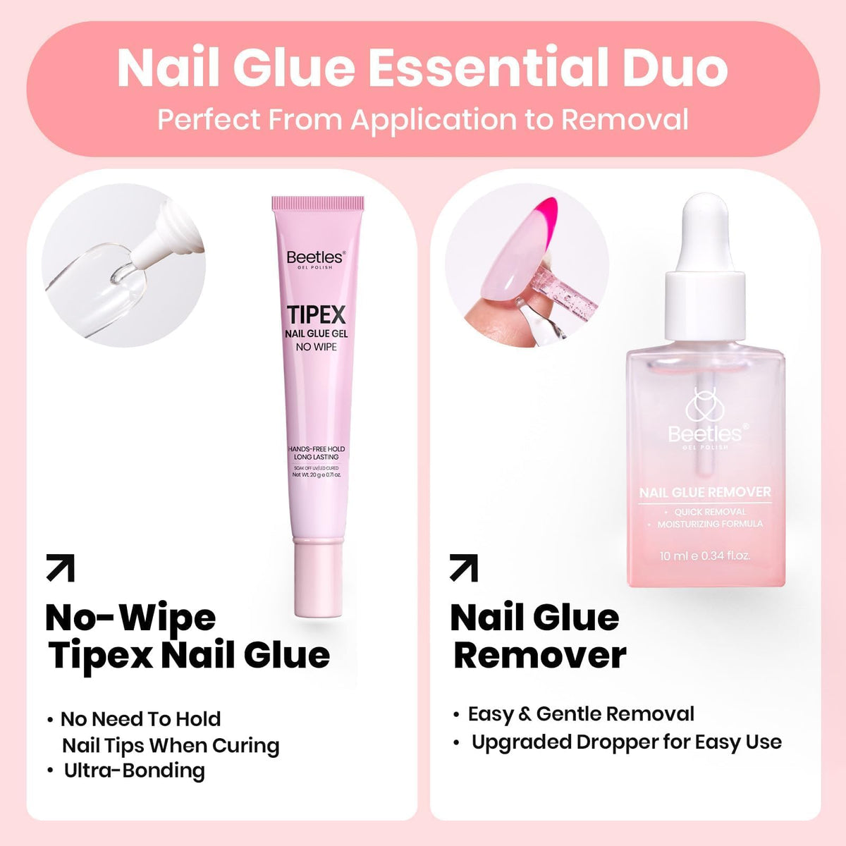 beetles Gel Nail Glue 20g tube close-up