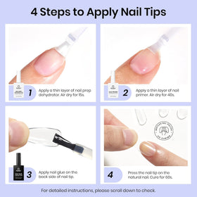 beetles Gel Nail Glue application on false nails