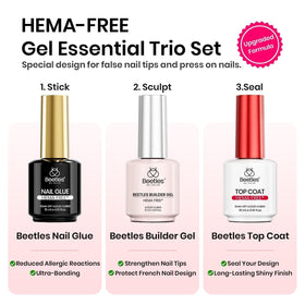beetles gel nail glue bottle close-up with 15ml capacity